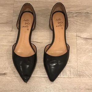 Banana Republic Black D’orsay Leather Flats Size 7